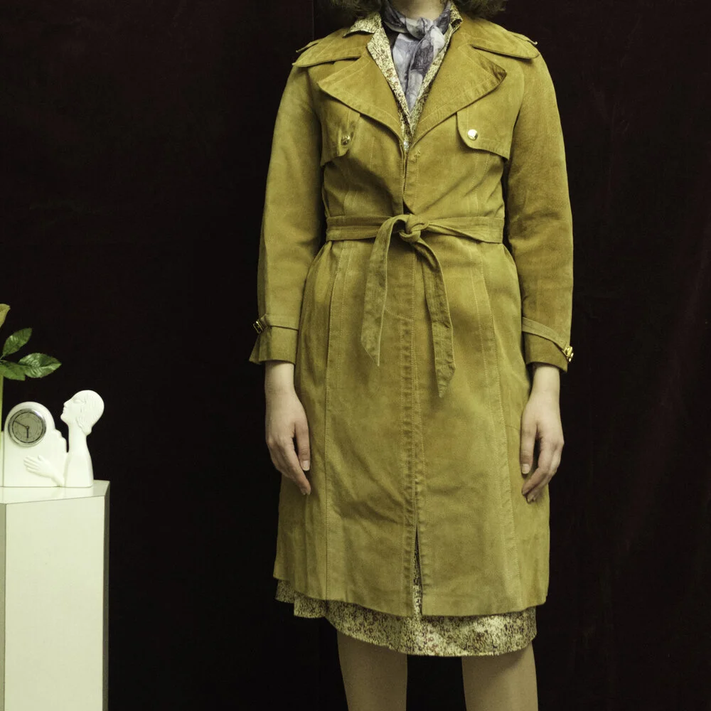 1970s Céline suede trench coat — Flower in the Mirror Vintage